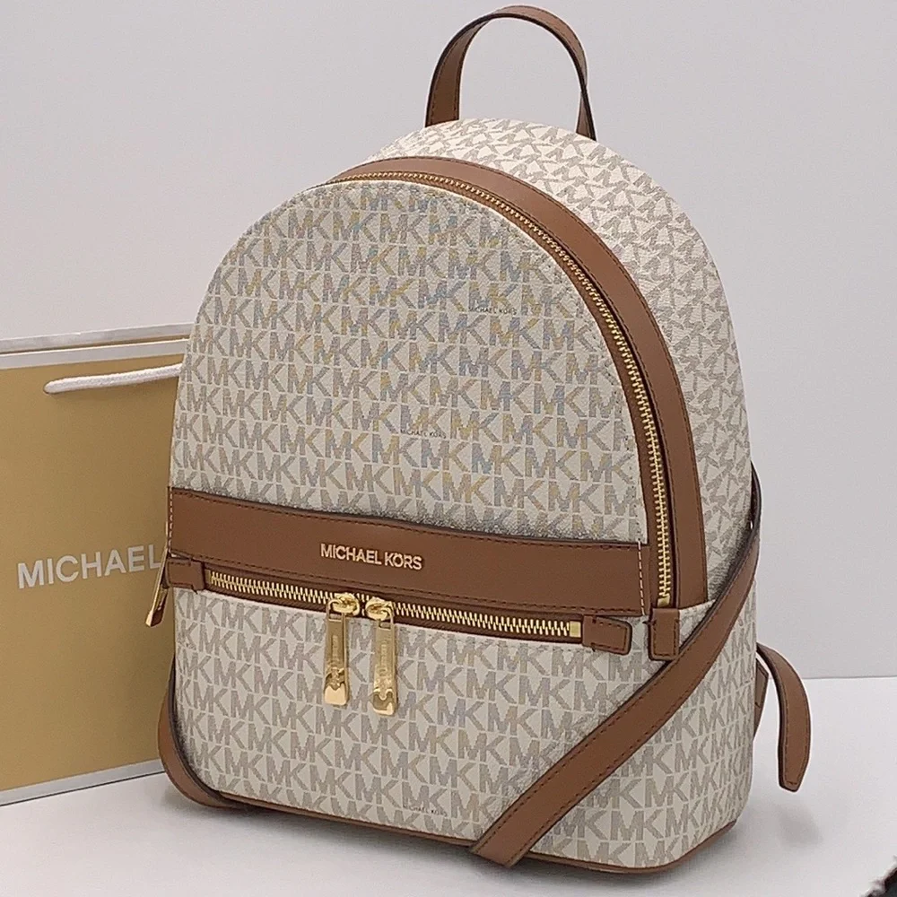 MICHAEL KORS Kenly Medium Backpack Signature Vanilla Bag